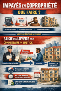 Impayés en copropriété : procédure de recouvrement et saisie des loyers par commissaire de justice