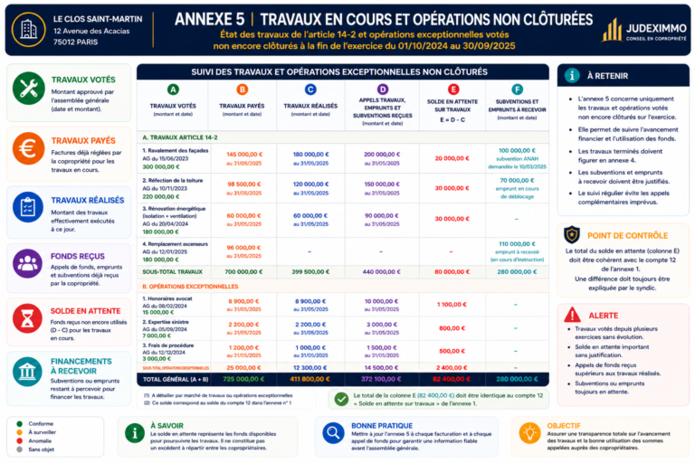 Comprendre l&rsquo;annexe 5 de copropriété