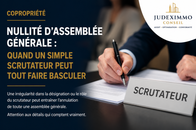 Nullité d’assemblée générale : quand un simple scrutateur peut tout faire basculer