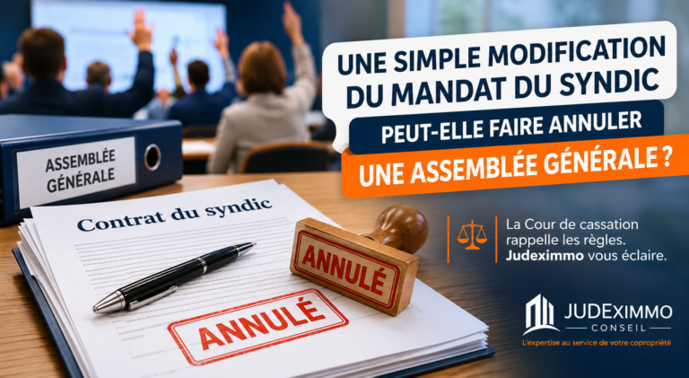 Modification du mandat du syndic en AG : un risque de nullité ?