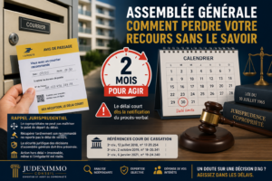 Contestation d’une assemblée générale de copropriété et délai de recours de deux mois.