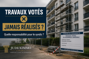 Travaux de copropriété votés mais non réalisés malgré la décision de l’assemblée générale.