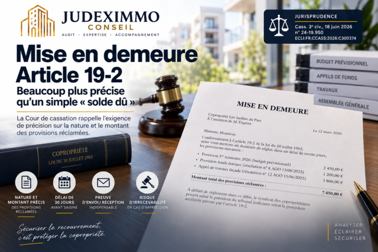 Charges impayées : la mise en demeure de l’article 19-2 doit être précise
