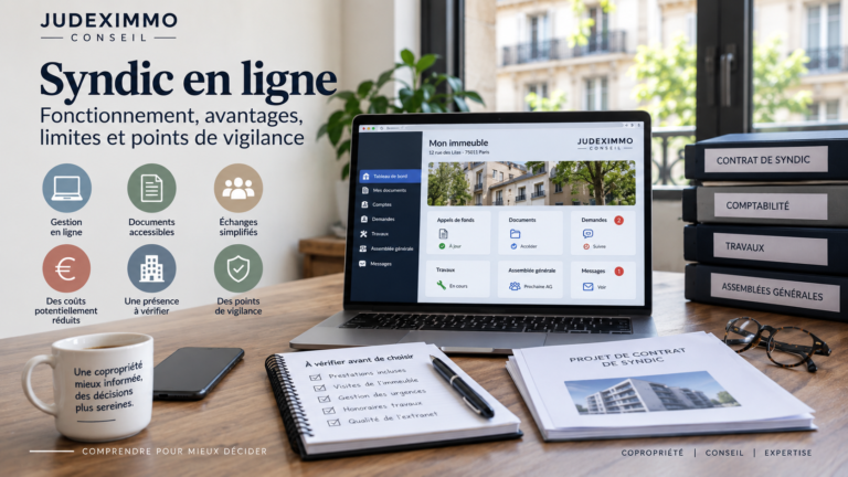 Syndic en ligne : fonctionnement, avantages, limites et points de vigilance